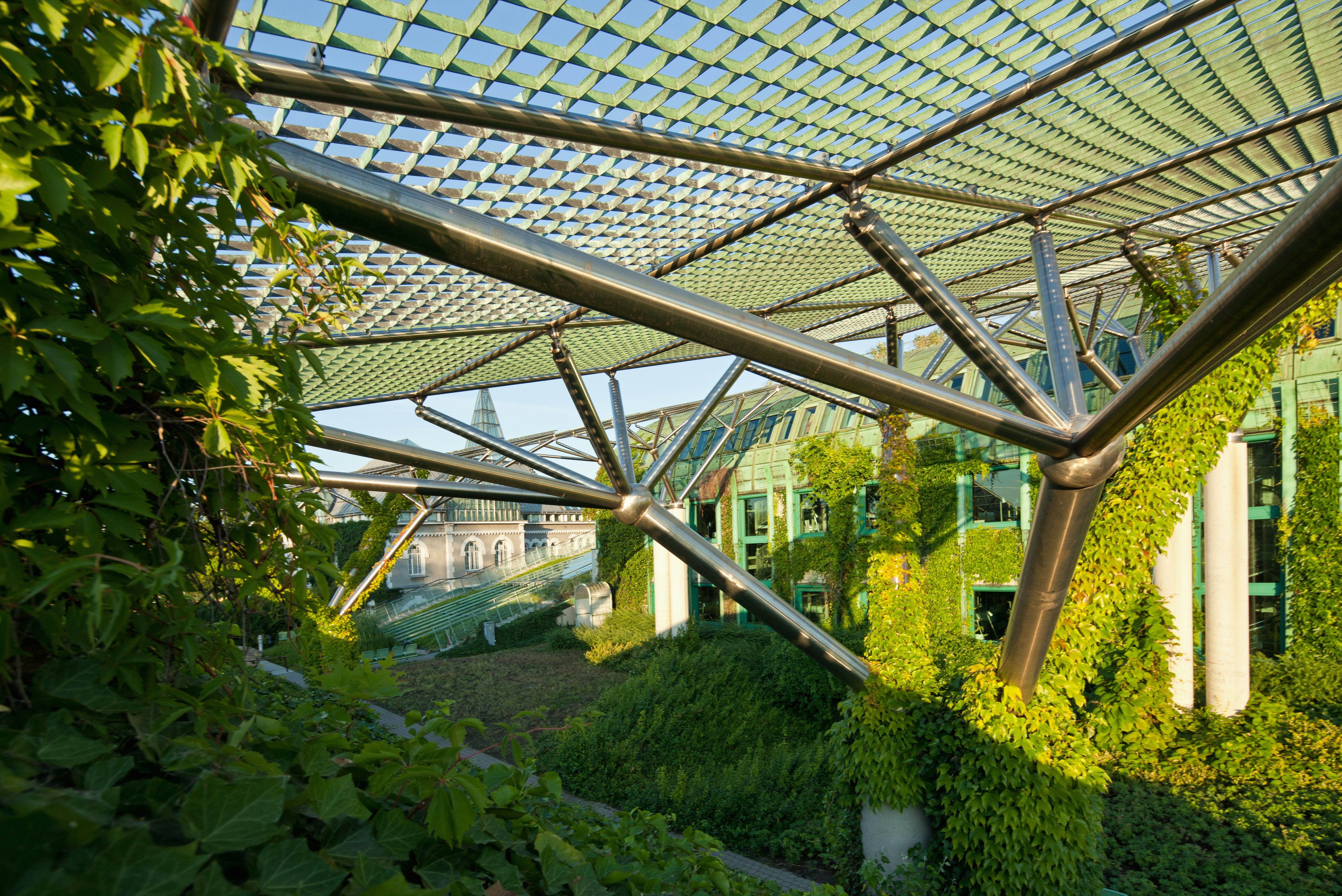 Lush plantings and rooftop terraces