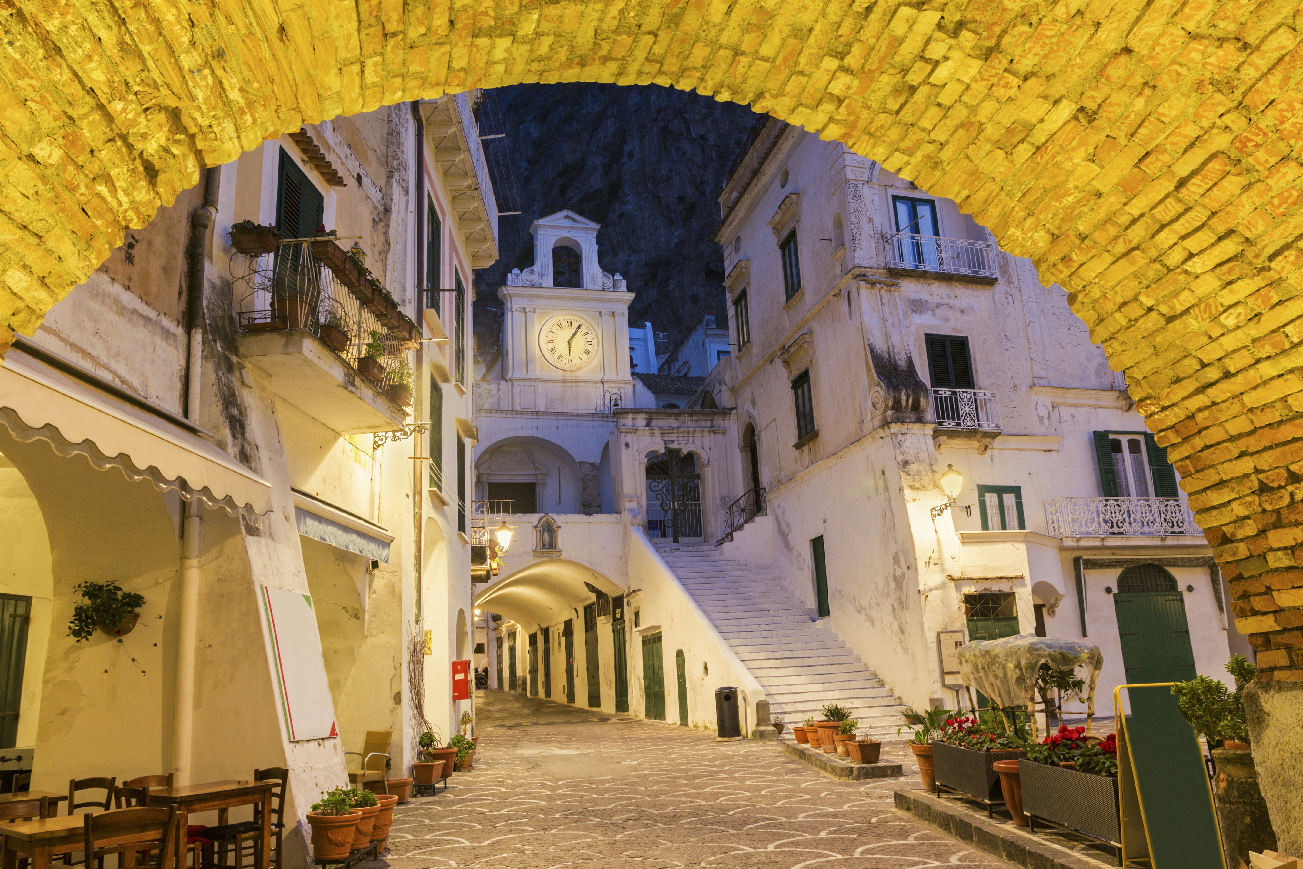 Church of San Salvatore de' Birecto, Atrani on Amalfi Coast in Italy